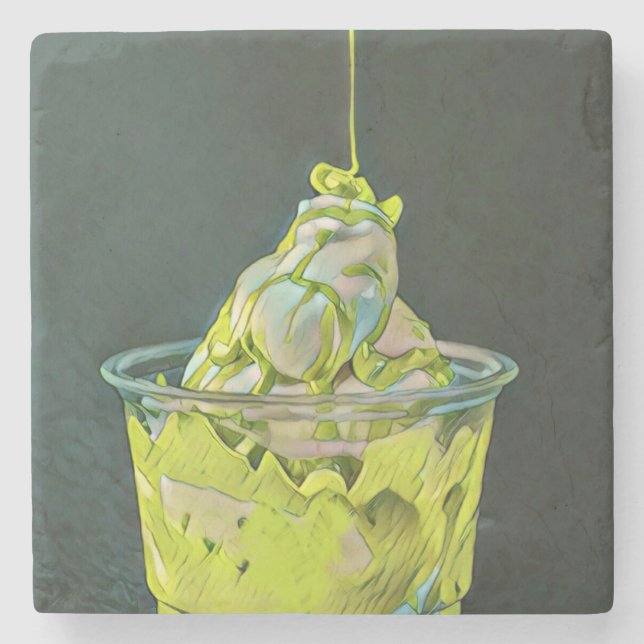 Nationales Ice Cream Day-Geschenk Steinuntersetzer (Vorderseite)