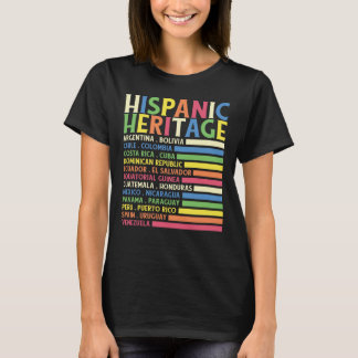 Nationales lateinamerikanisches Kulturerbe Monat T-Shirt