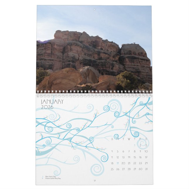 Nationales Monument Colorados Kalender (Jan 2026)