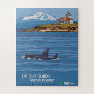 Nationales Monument-Poster der San Juan-Inseln