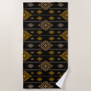Nationales Muster Boho Kultur Ethnic Design Strandtuch