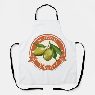 Nationales Olive Day-Zeichen Schürze