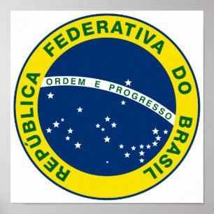 Nationales Siegel Brasiliens Poster