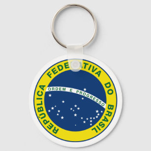 Nationales Siegel Brasiliens Schlüsselanhänger