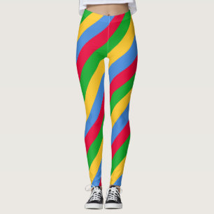 Nationalfarben der Flagge Eritreas diagonal gestre Leggings