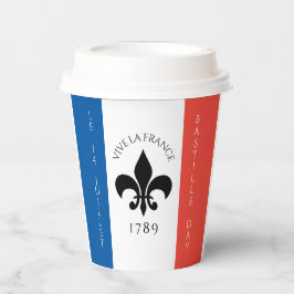 Nationalfeiertag Fleur-de-Lis Tricolore Frankreich Pappbecher