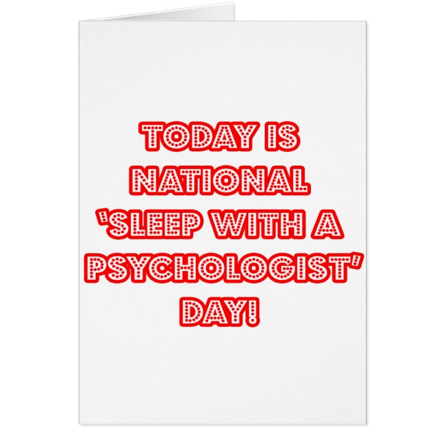 Nationalfeiertag "Schlafen mit Psychologen" (Vorne)