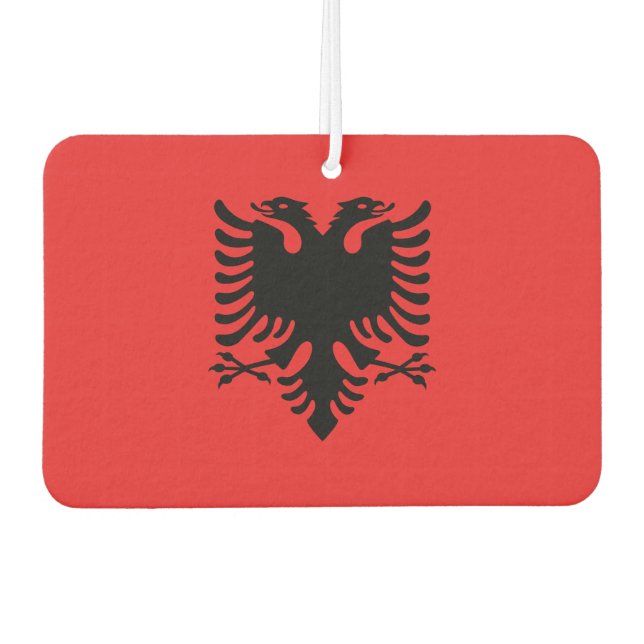 Nationalflagge Albaniens Autolufterfrischer (Vorderseite)