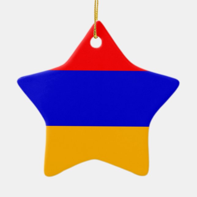 Nationalflagge Armenien Keramik Ornament (Vorne)