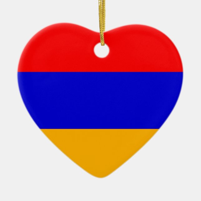 Nationalflagge Armenien Keramik Ornament (Vorne)
