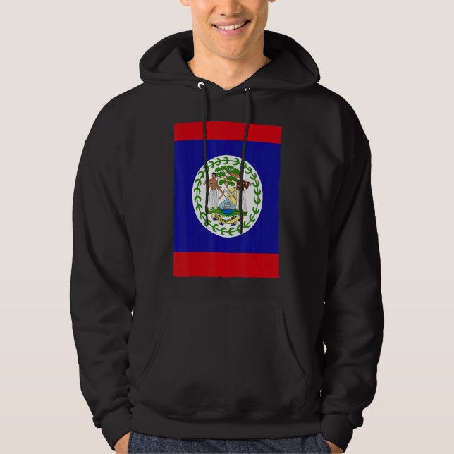 Nationalflagge Belize Hoodie (Vorderseite)