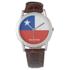 Nationalflagge Chiles Armbanduhr