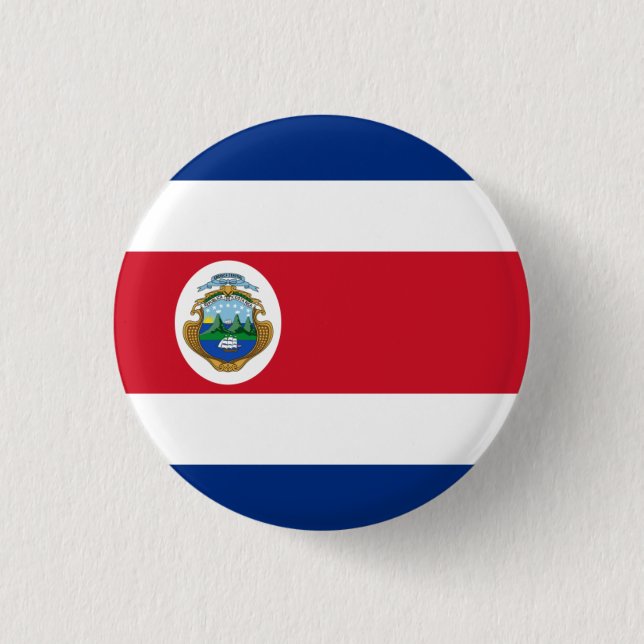 Nationalflagge Costa Ricas Button (Vorderseite)