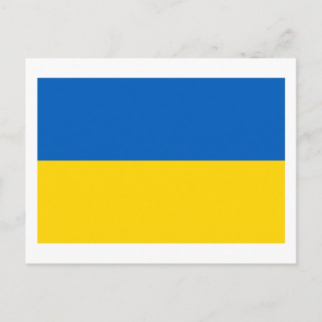 Nationalflagge der Ukraine Postkarte (Vorderseite)