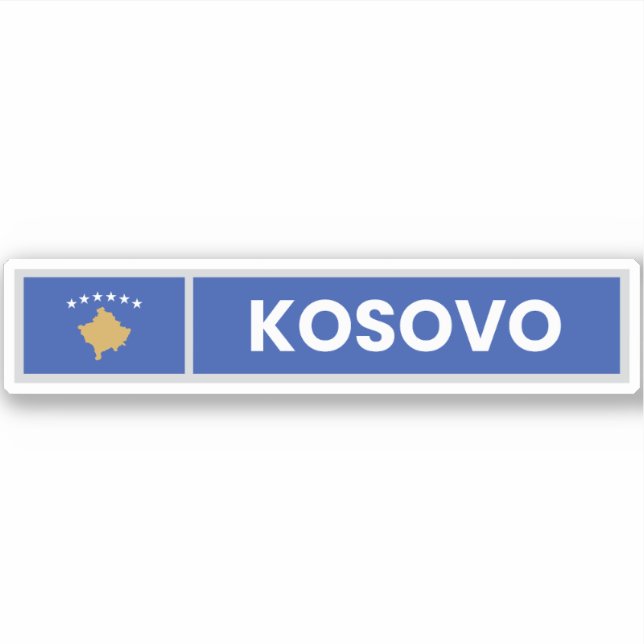 Nationalflagge des Kosovo Aufkleber (Vorderseite)