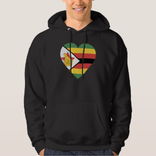 Nationalflagge des Souvenirs für Frauen in Simbabw Hoodie