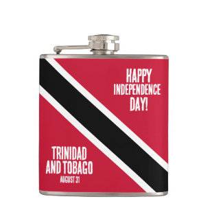 Nationalflagge des Trinidad und Tobago Flachmann