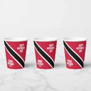 Nationalflagge des Trinidad und Tobago Pappbecher