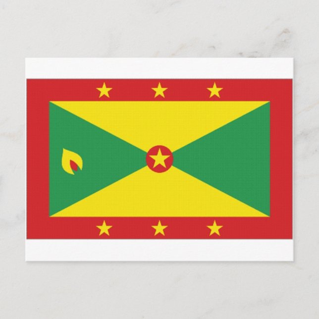 Nationalflagge Grenada Postkarte (Vorderseite)