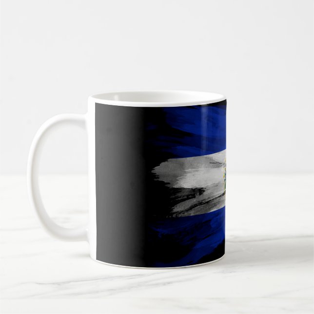 Nationalflagge in El Salvador Kaffeetasse (Links)