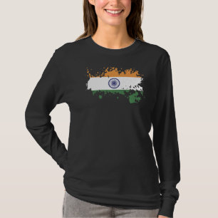 Nationalflagge Indiens Souvenir für Männer Frauen T-Shirt