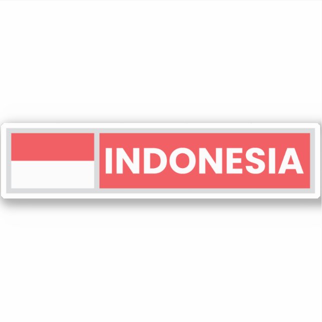 Nationalflagge Indonesiens Aufkleber (Vorderseite)
