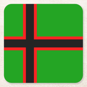 Nationalflagge Kareliens Rechteckiger Pappuntersetzer