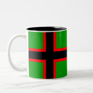 Nationalflagge Kareliens Zweifarbige Tasse