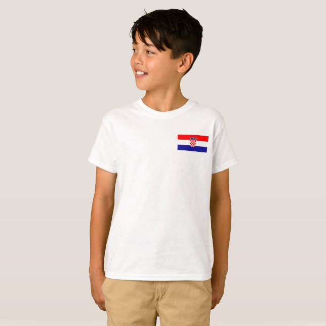 Nationalflagge Kroatien T-Shirt (Vorne ganz)