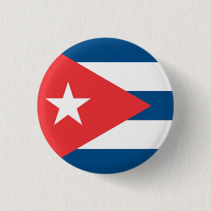 Nationalflagge Kubas Button