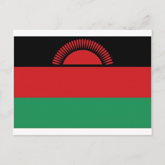Nationalflagge Malawi Postkarte (Vorderseite)