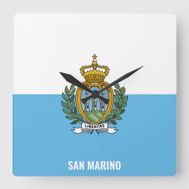 Nationalflagge Patriotic Quadratische Wanduhr (Vorderseite)