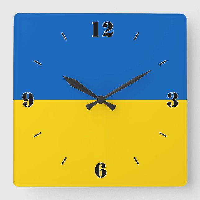 Nationalflagge Patriotic Quadratische Wanduhr (Vorderseite)