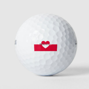 Nationalflagge Polen - Polska - Rzeczpospolita Golfball