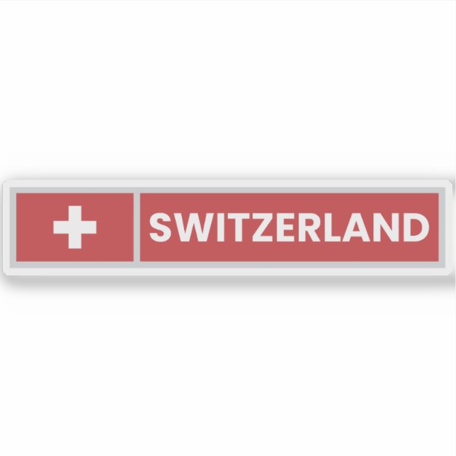Nationalflagge Schweiz Aufkleber (Vorderseite)