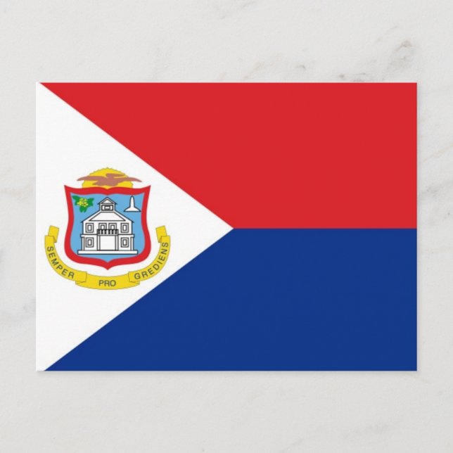 Nationalflagge Sint Maarten Postkarte (Vorderseite)