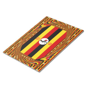 Nationalflagge Ugandas Notizblock