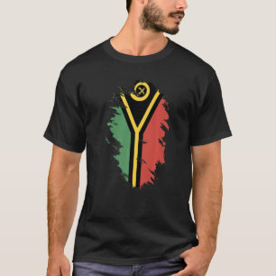 Nationalflagge Vanuatu Souvenir für Männer Frauen T-Shirt