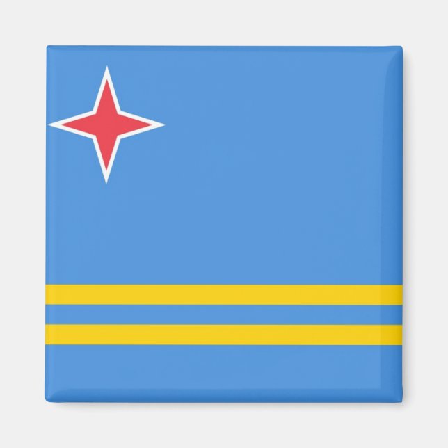 Nationalflagge von Aruba Magnet (Vorne)