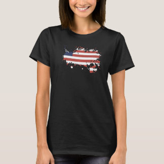 Nationalflagge von Liberia Souvenir für Männer Fra T-Shirt