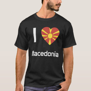 Nationalflagge von Mazedonien Souvenir für Männer T-Shirt