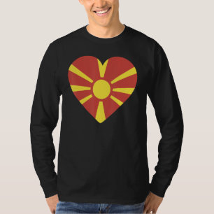 Nationalflagge von Mazedonien Souvenir für Männer T-Shirt
