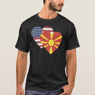 Nationalflagge von Mazedonien Souvenir für Männer  T-Shirt
