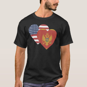 Nationalflagge von Montenegro Souvenir für Männer T-Shirt