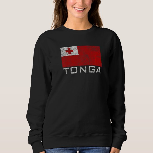 Nationalflagge von Tonga Sweatshirt (Vorderseite)