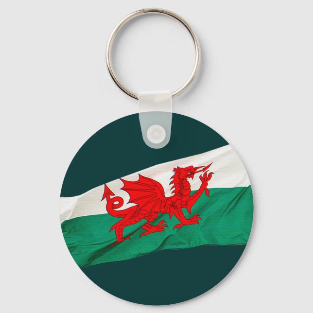 Nationalflagge Wales, Patriotischer Roter Drache Schlüsselanhänger (Vorderseite)