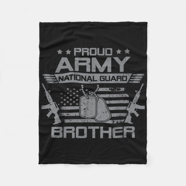 Nationalgarde der Proud Brüderflagge USA Militar Fleecedecke (Vorderseite)