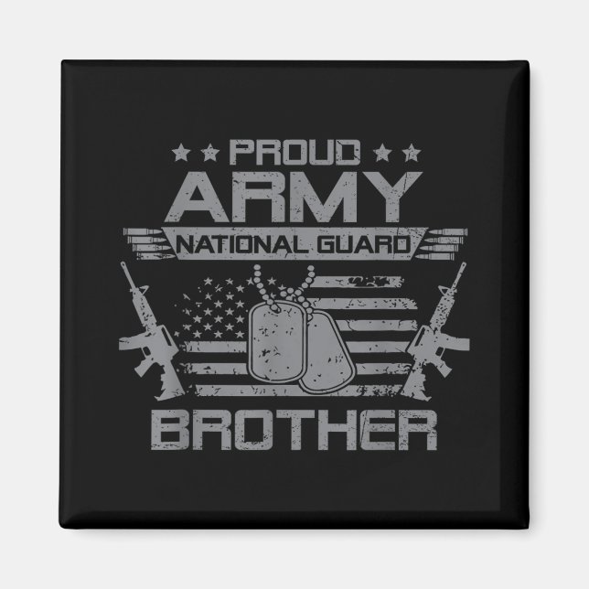 Nationalgarde der Proud Brüderflagge USA Militar Magnet (Vorne)
