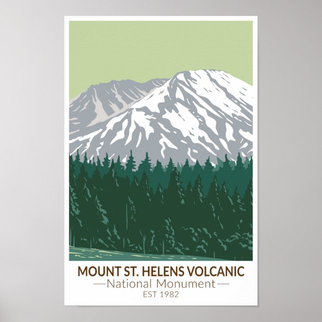 Nationalmuseum St. Helens Vintag Poster (Vorne)