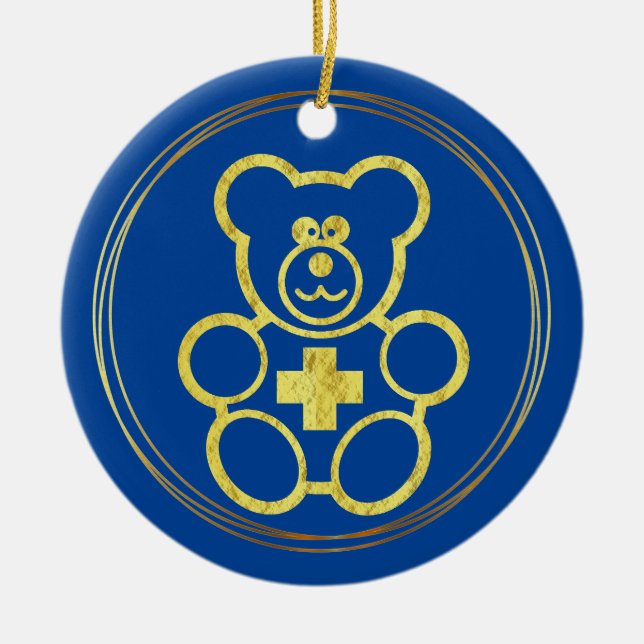 Nationalpädiatertag Teddy Bear Ornament (Vorne)